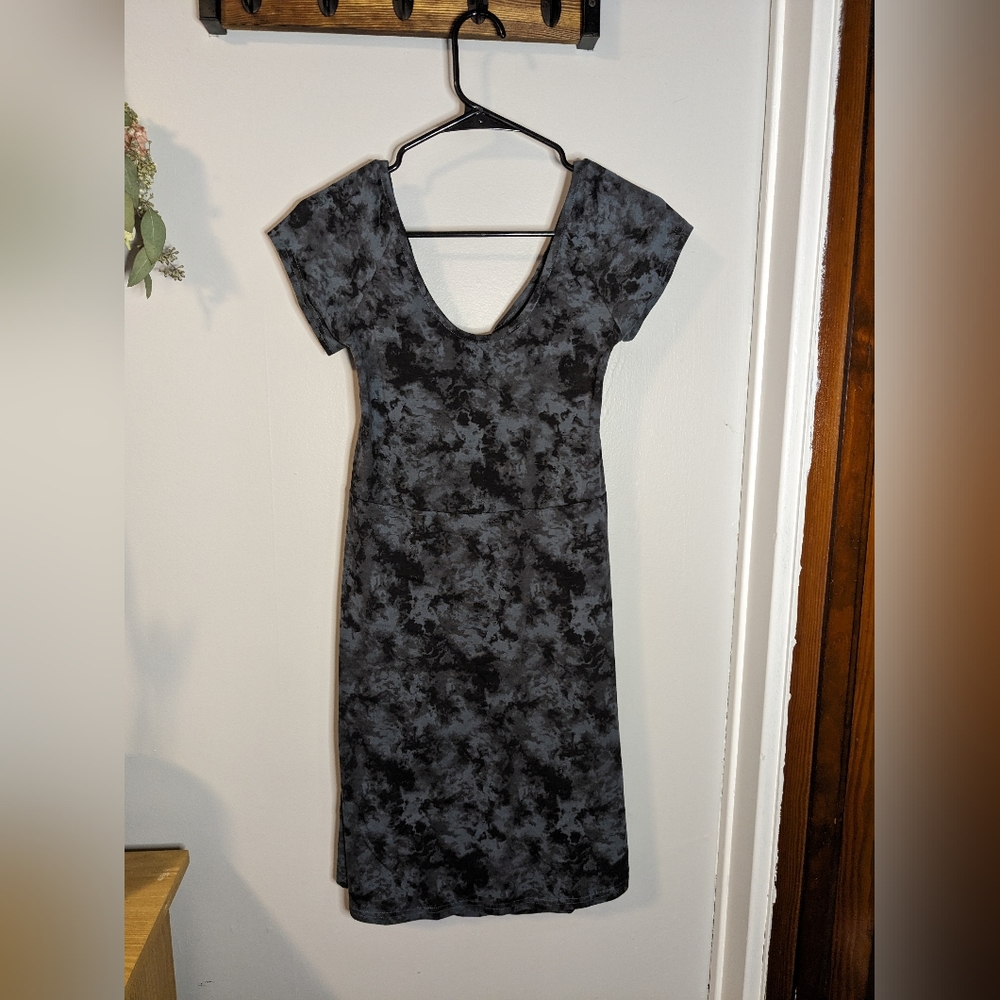 Pact Grey Camouflage Skater Dress